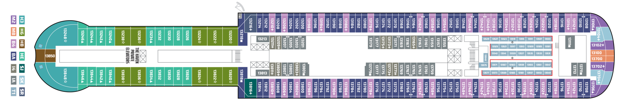 Deck 13 plan
